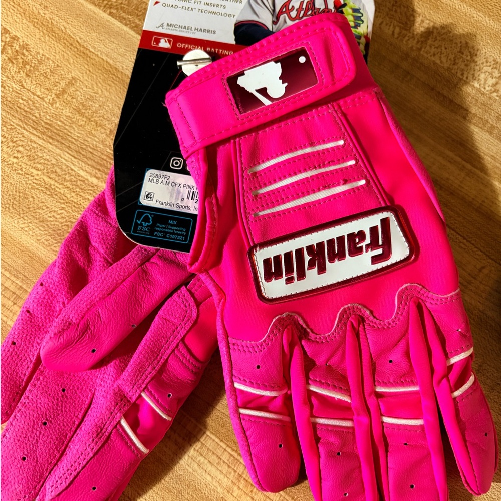 Franklin Pink Women's Batting Gloves